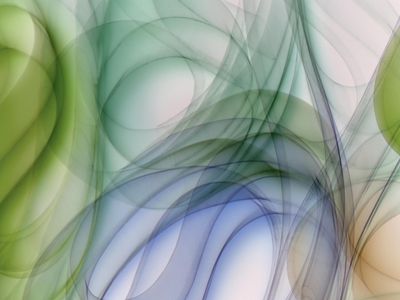 Flowing circular lines symbolizing home harmony and multi-tasking